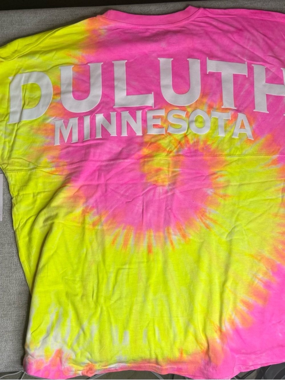 Exist Duluth Minnesota Tie Dye Long Sleeve Shirt Pink Yellow NWT Size Large